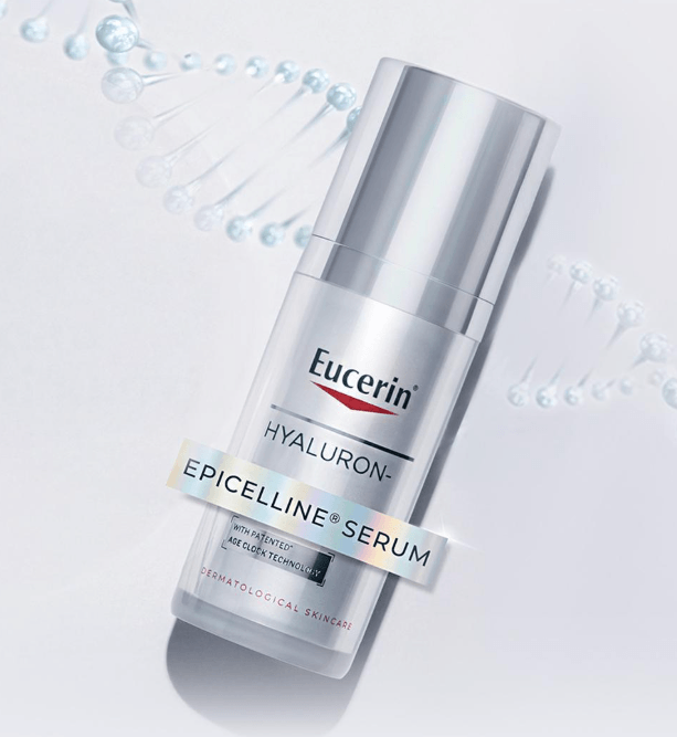 Eucerin Hyaluron Epicelline Serum 30ml bottle for K-beauty anti-aging review
