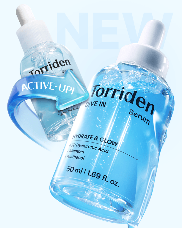 Torriden Dive In Low Molecular Hyaluronic Acid Serum 50ml bottle on Olive Young shelf